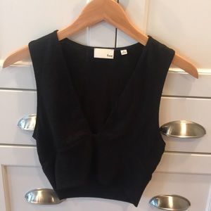 Low V neck crop top !! free people